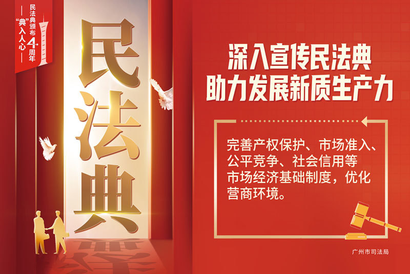 深入宣传民法典-助力发展新质生产力-橫版